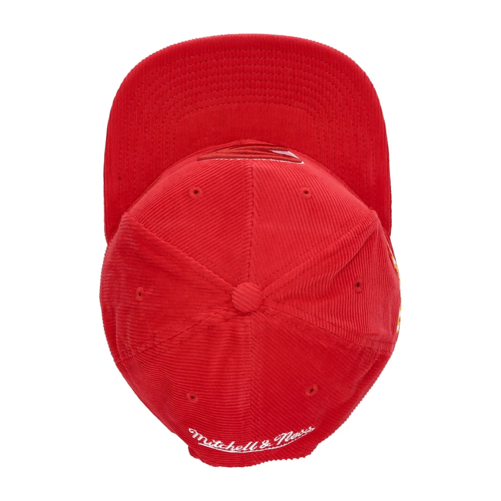 Mitchell & Ness Atlanta Hawks Velvet Platte Klep Pet Red Heren