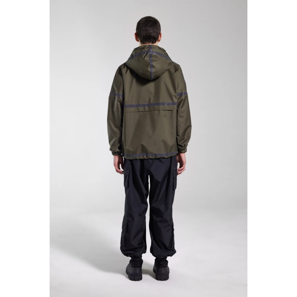 Stutterheim Korte capuchon regenjas met rits Green Heren