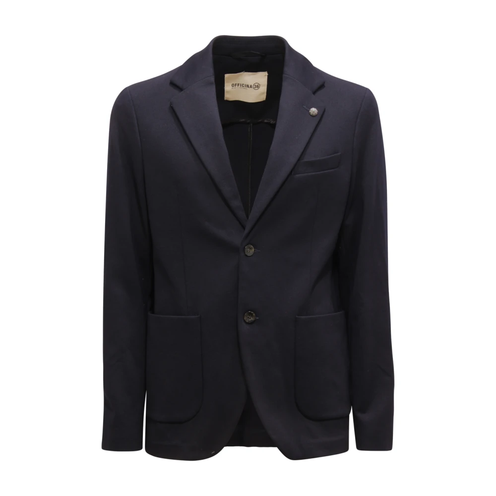 Officina36 Blue 1156S Nicolas Jacket - Male - Blazers - L - Jackets