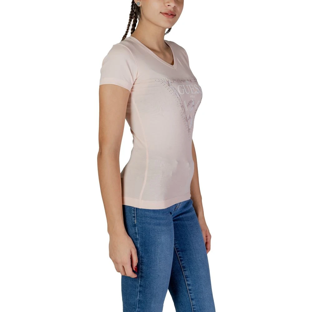 Guess Multicolor Katoenen Tops & T-Shirt Pink Dames