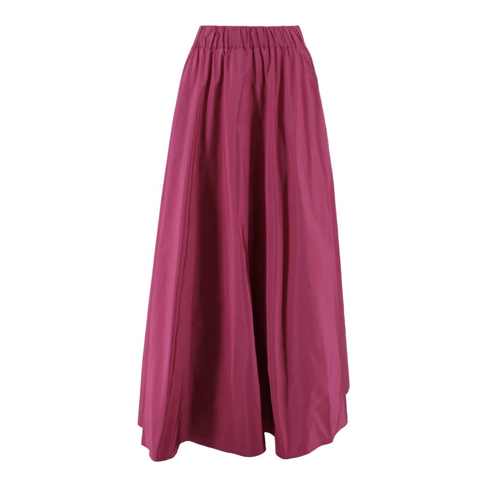 P.a.r.o.s.h. Fuchsia Peplum Lange Rok Elastische Taille Pink Dames