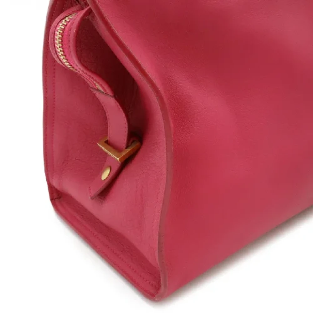 Yves Saint Laurent Vintage Pre-owned Leather handbags Red Dames