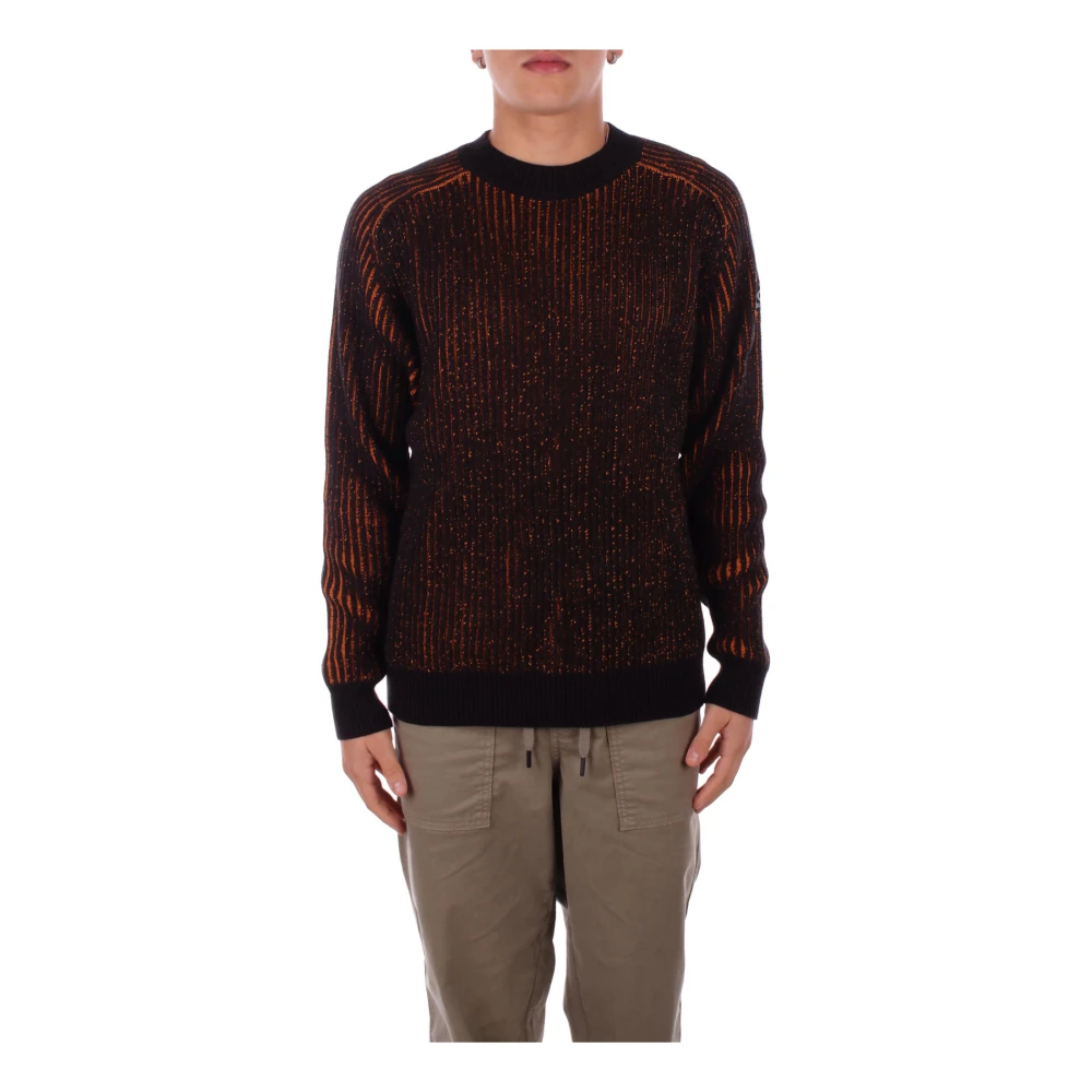 Suns Zwarte Logo Sweater Regular Fit Black Heren