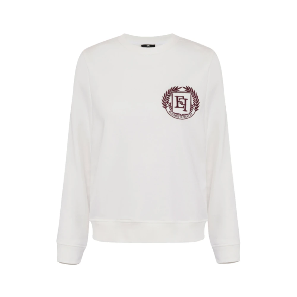 Elisabetta Franchi Ivory Sweaters voor Vrouwen Beige Dames