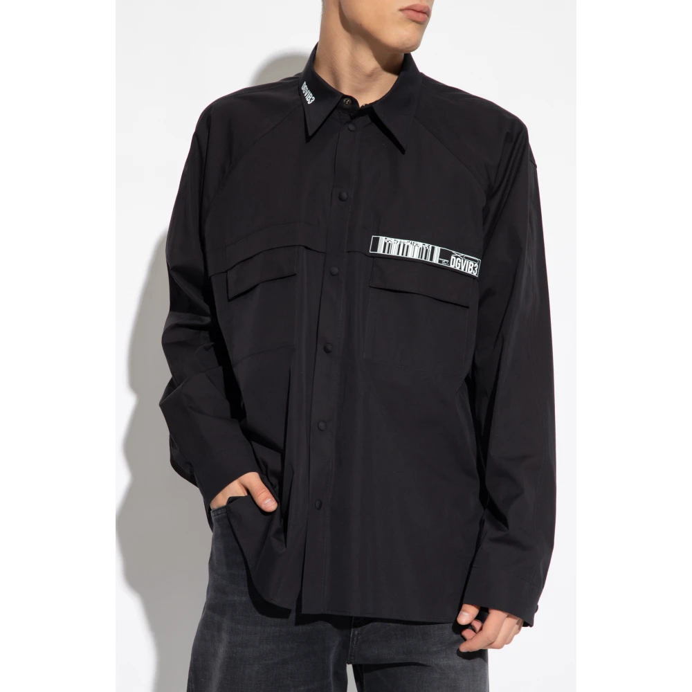 Dolce & Gabbana Shirt met logo Black Heren