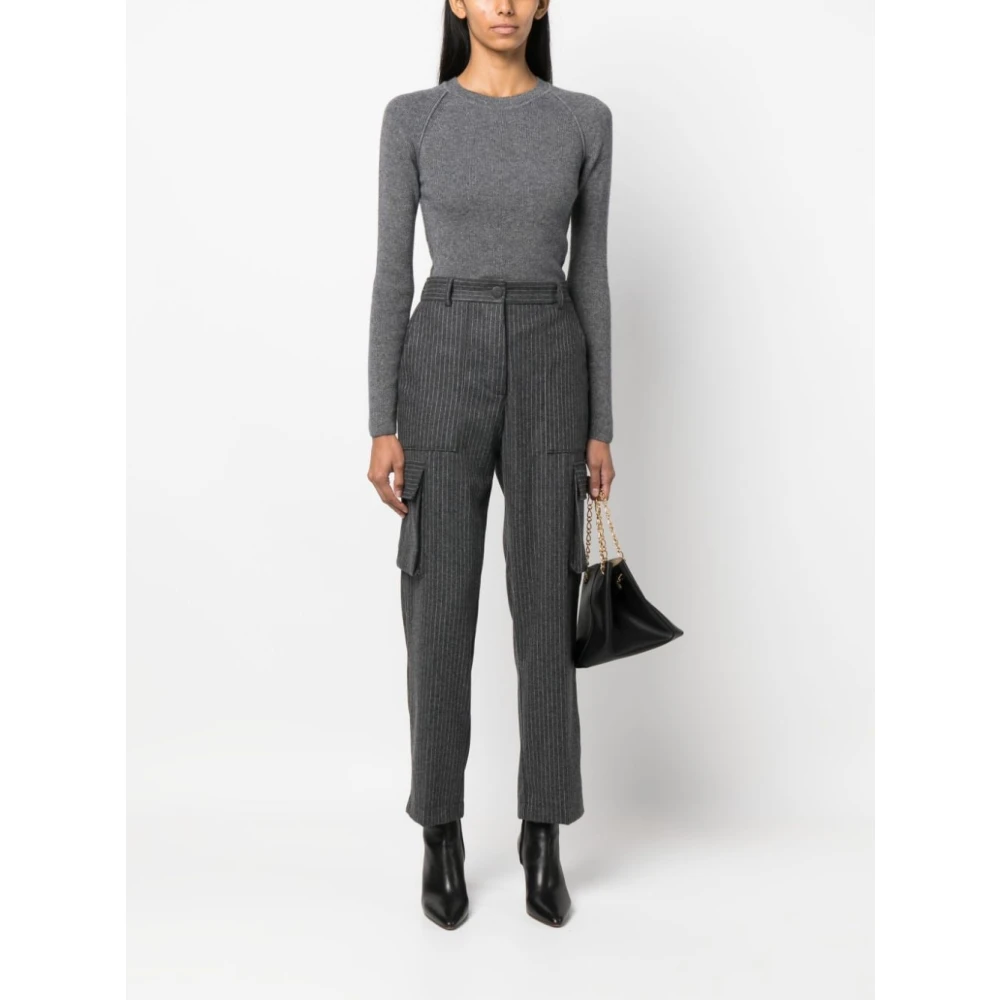 Forte Tapered Trousers Gray Dames