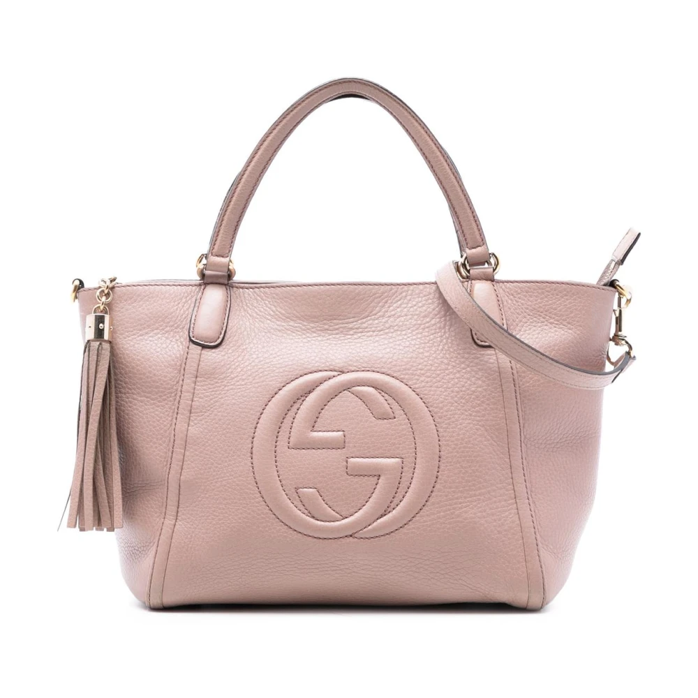 Gucci Vintage Women's Pink Vintage Shoulder Bags, One Size, Pre-Owned Leather Tote Bag