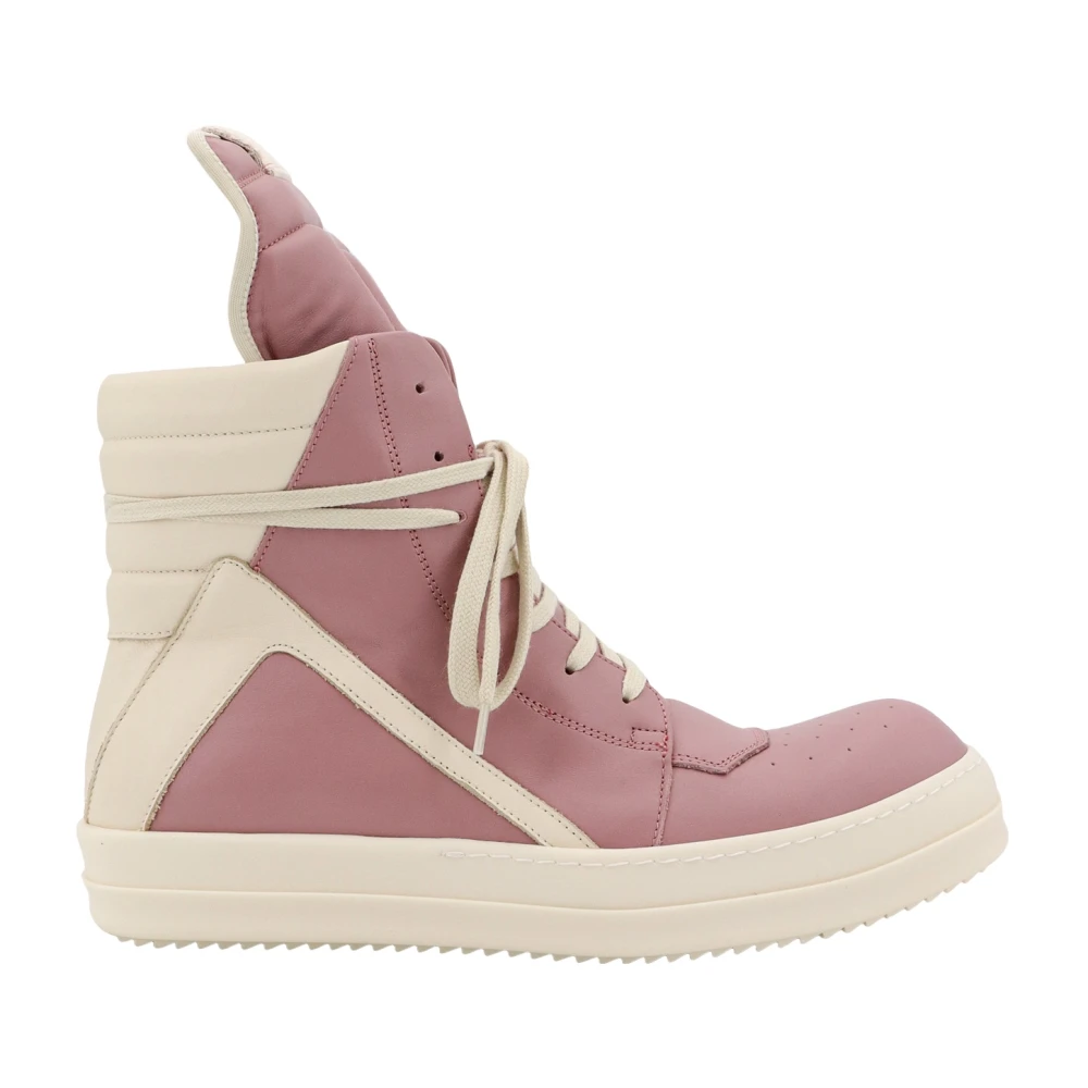 Rick Owens Bicolor Leren Sneakers Pink Heren