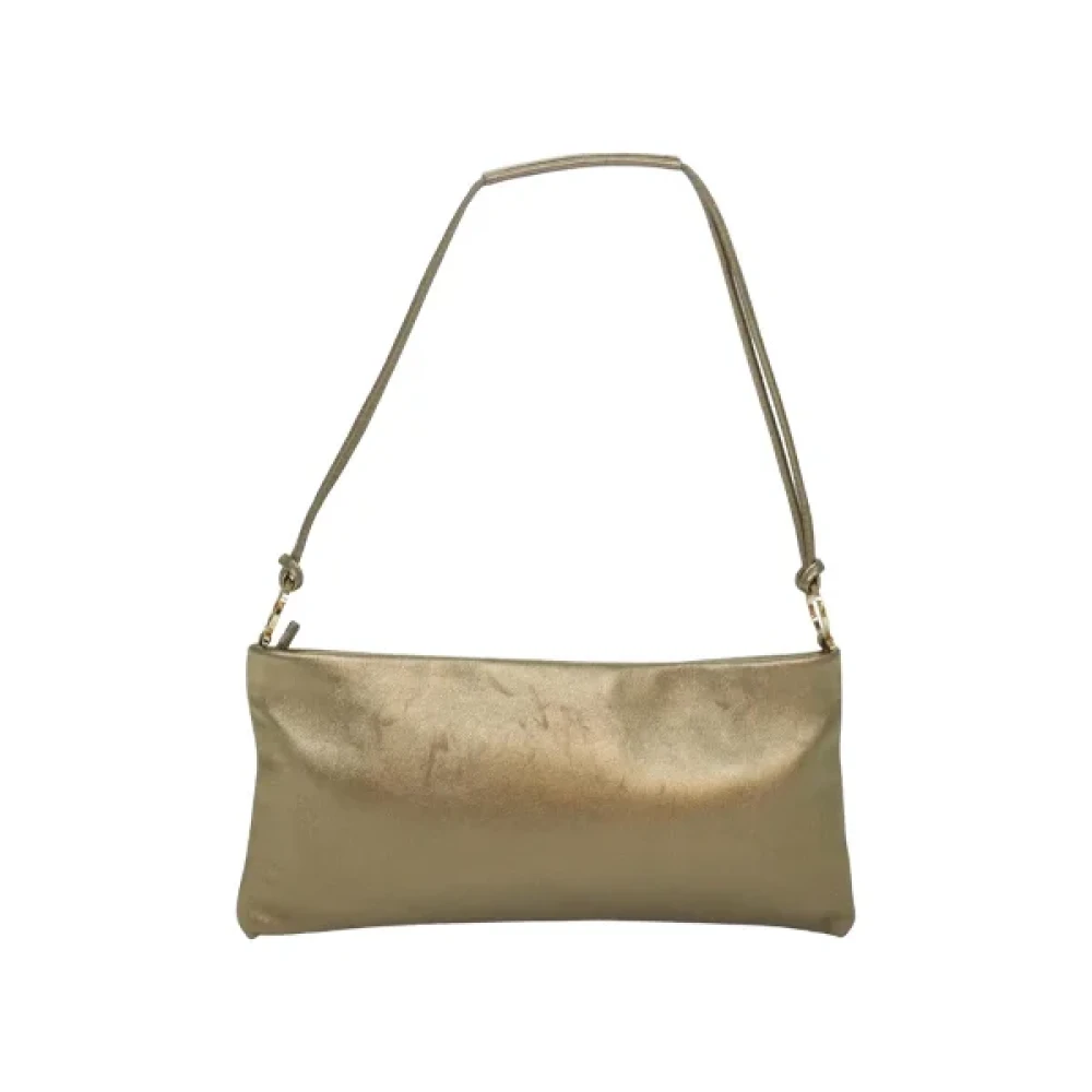 Salvatore Ferragamo Pre-owned Leather shoulder-bags Beige Dames
