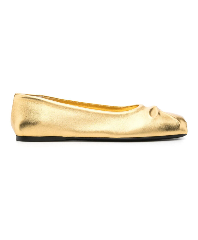 gold-tone-leather-flat-shoes-square-toe