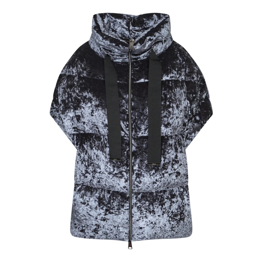 Herno Zwarte donsjas met pailletten Black Dames