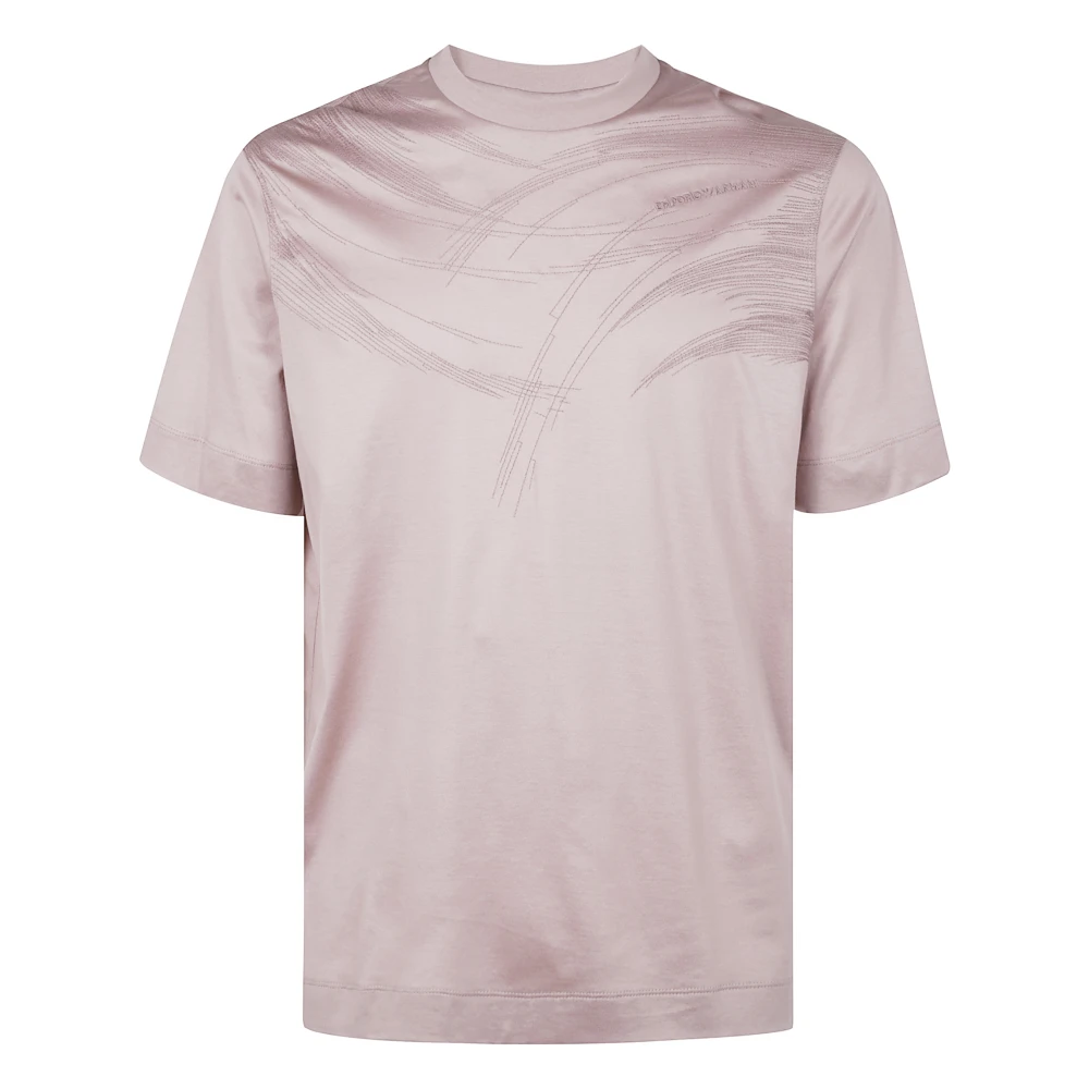 Emporio Armani Casual Katoenen T-shirt Pink Heren