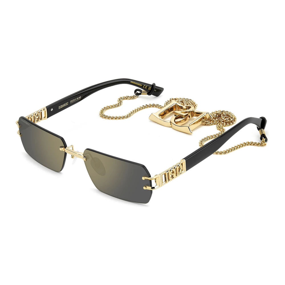 Dsquared2 Men's Yellow Sunglasses, 57 Mm, Rectangle Sunglasses