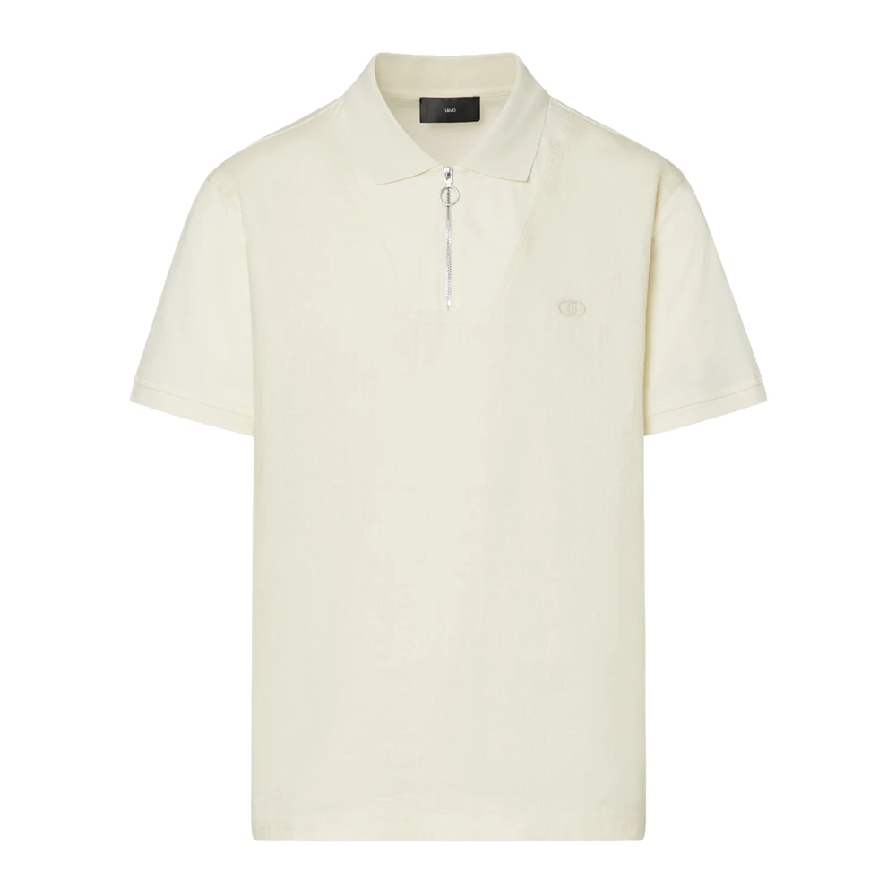 Liu Jo Men's Beige Polo Shirts, M, T-Shirt Basica M/C