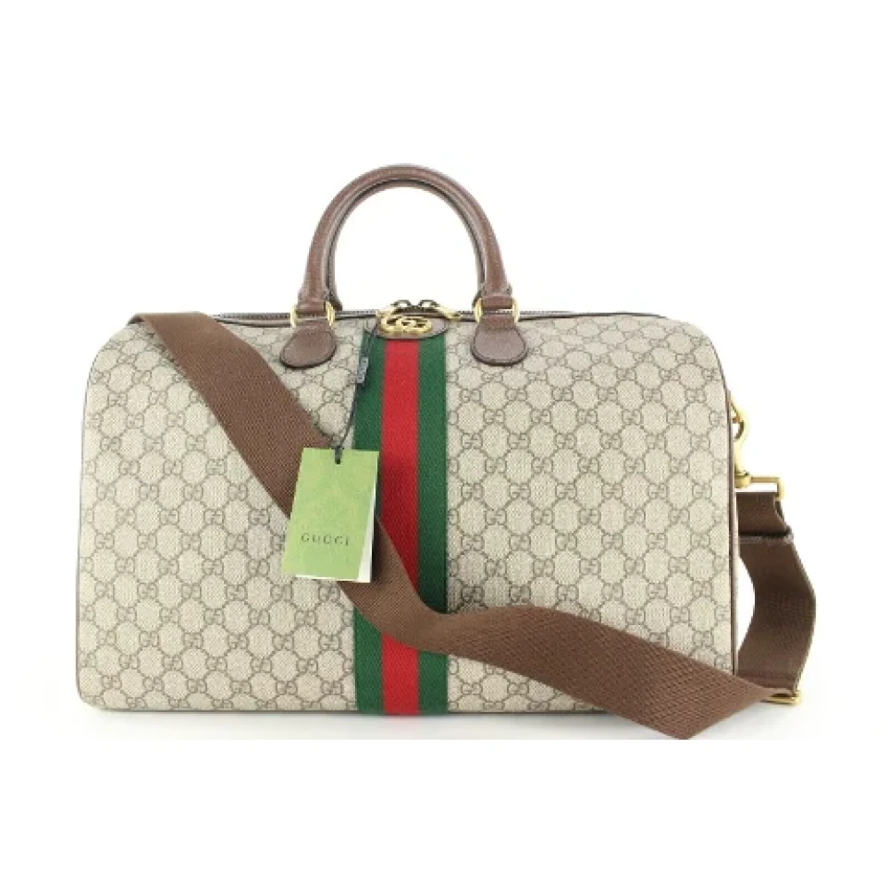 Gucci Vintage Pre-owned Handväska i Tyg Beige, Dam