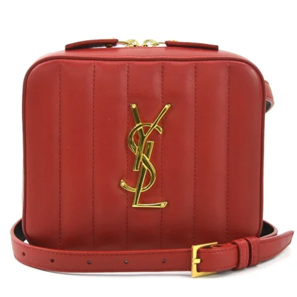 Saint Laurent Vintage Pre-owned Leather shoulder-bags Red Dames