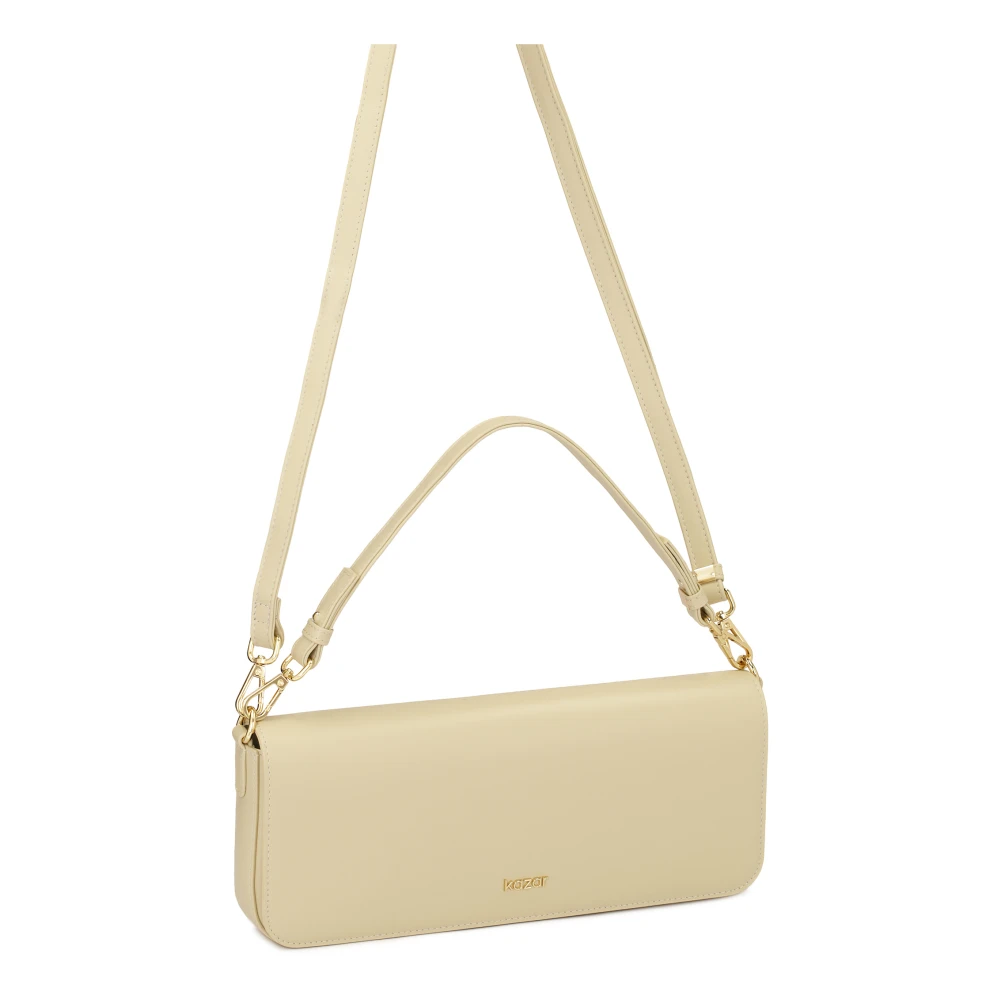 Kazar Lichte rechthoekige handtas met twee banden Beige Dames
