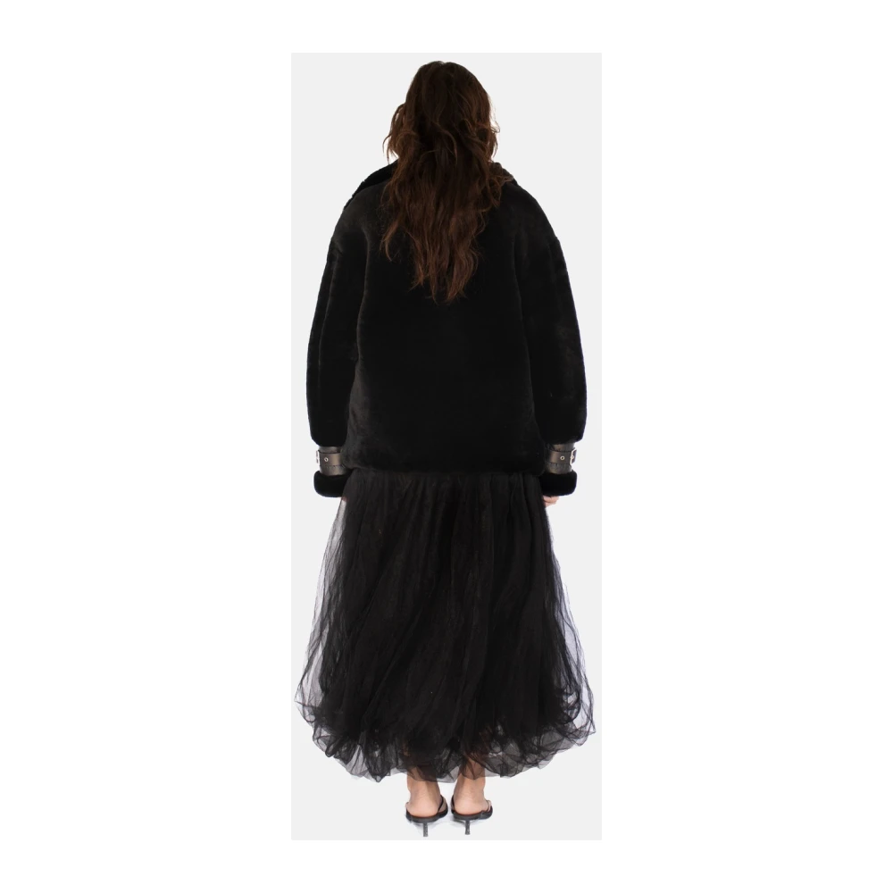Just Things we Like Mayu Lambskin Shearling Jacket Black Dames