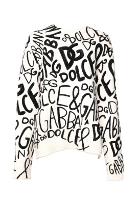 Logo Print Crew Neck Pullover Sweater