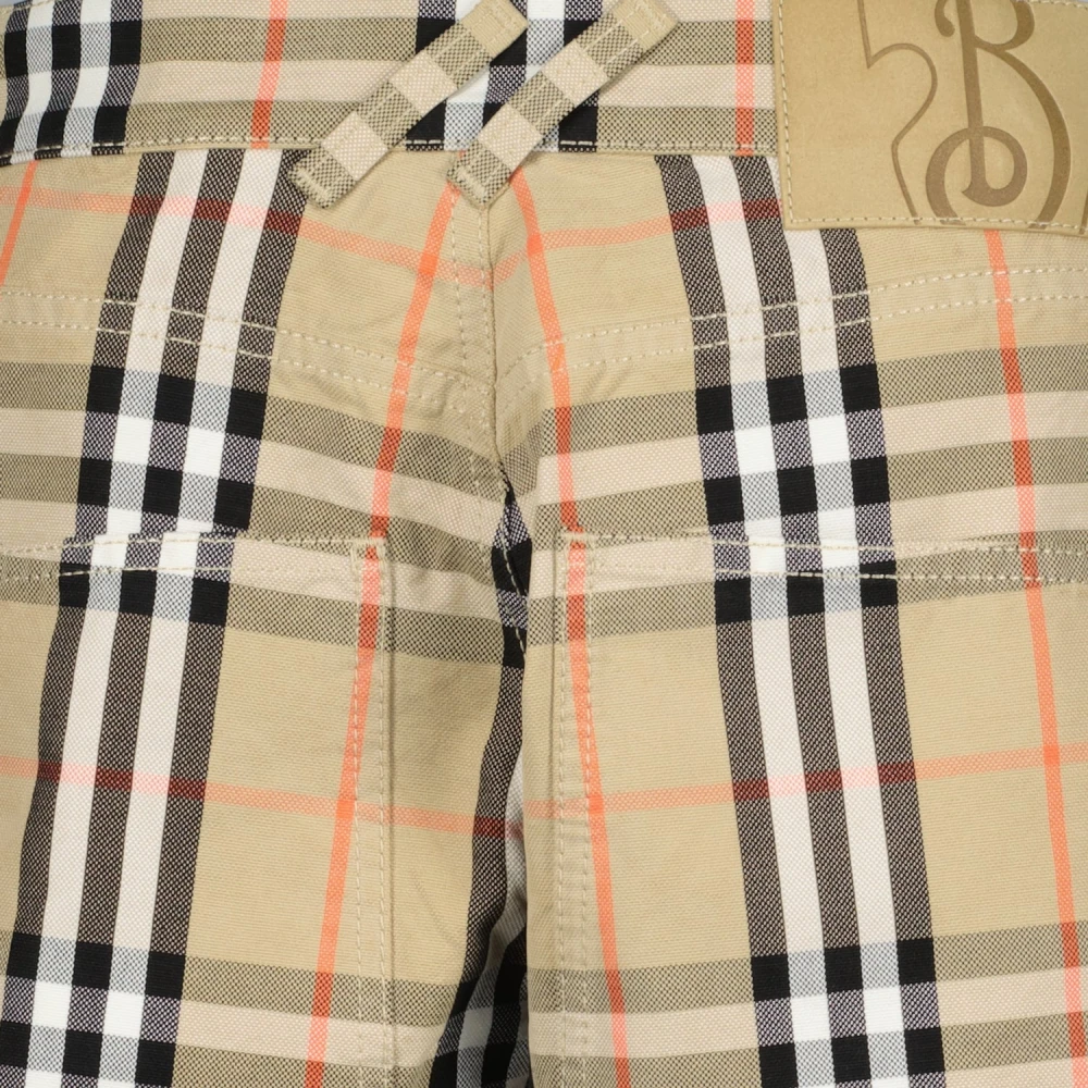 Burberry Geruite Broek Herfst-Winter 2024 Mannen Beige Heren