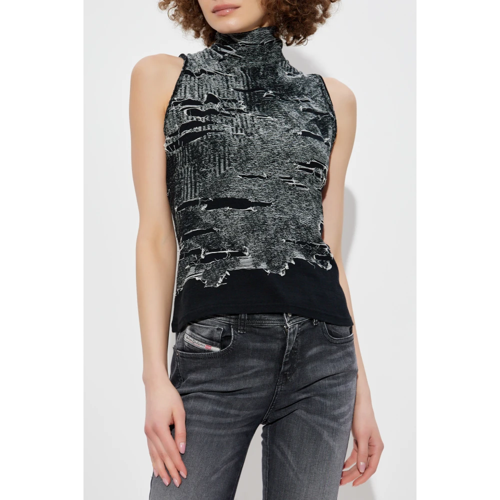 Diesel Top M-Alma Black Dames