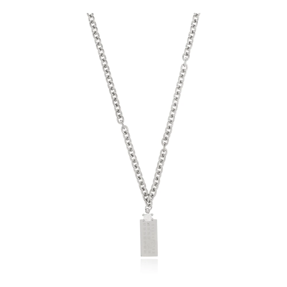 Mm6 Maison Margiela Women's Gray Necklaces, One Size, Pendant Necklace