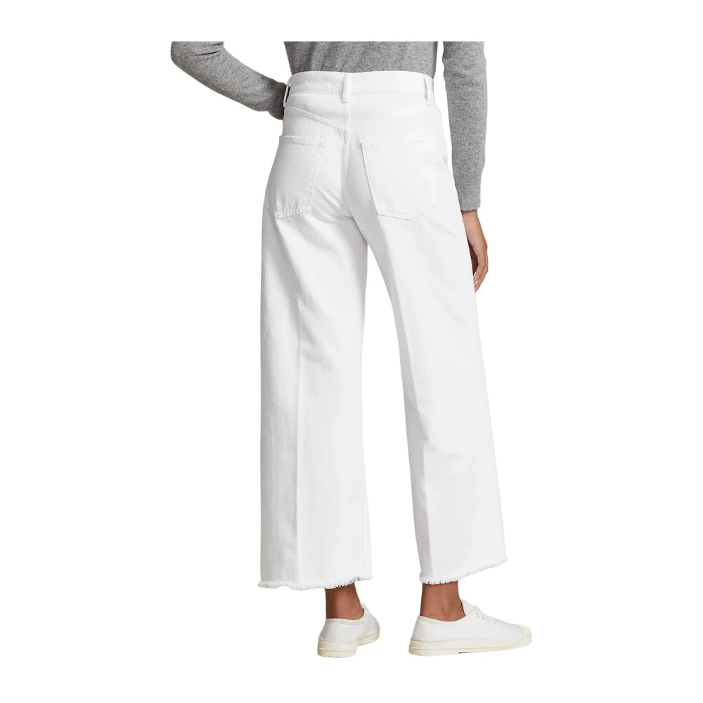 Polo Ralph Lauren Wijde Crop Nieves Wash Shirt White Dames