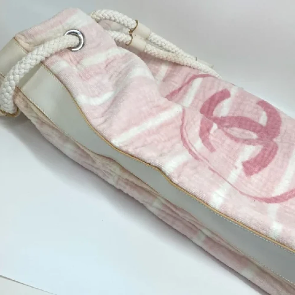 Chanel Vintage Pre-owned Cotton chanel-bags Pink Dames
