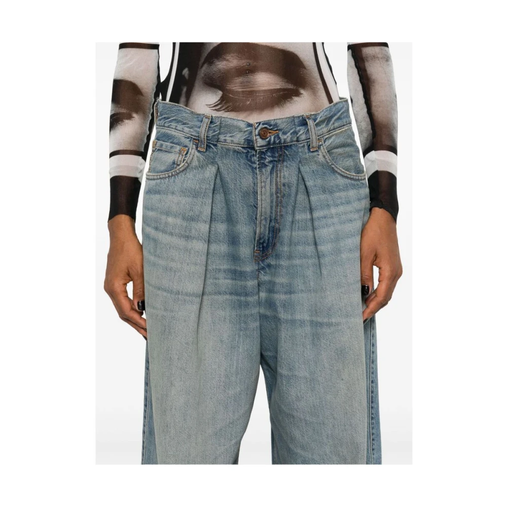 Haikure Blauwe Wide Leg Denim Jeans Blue Dames