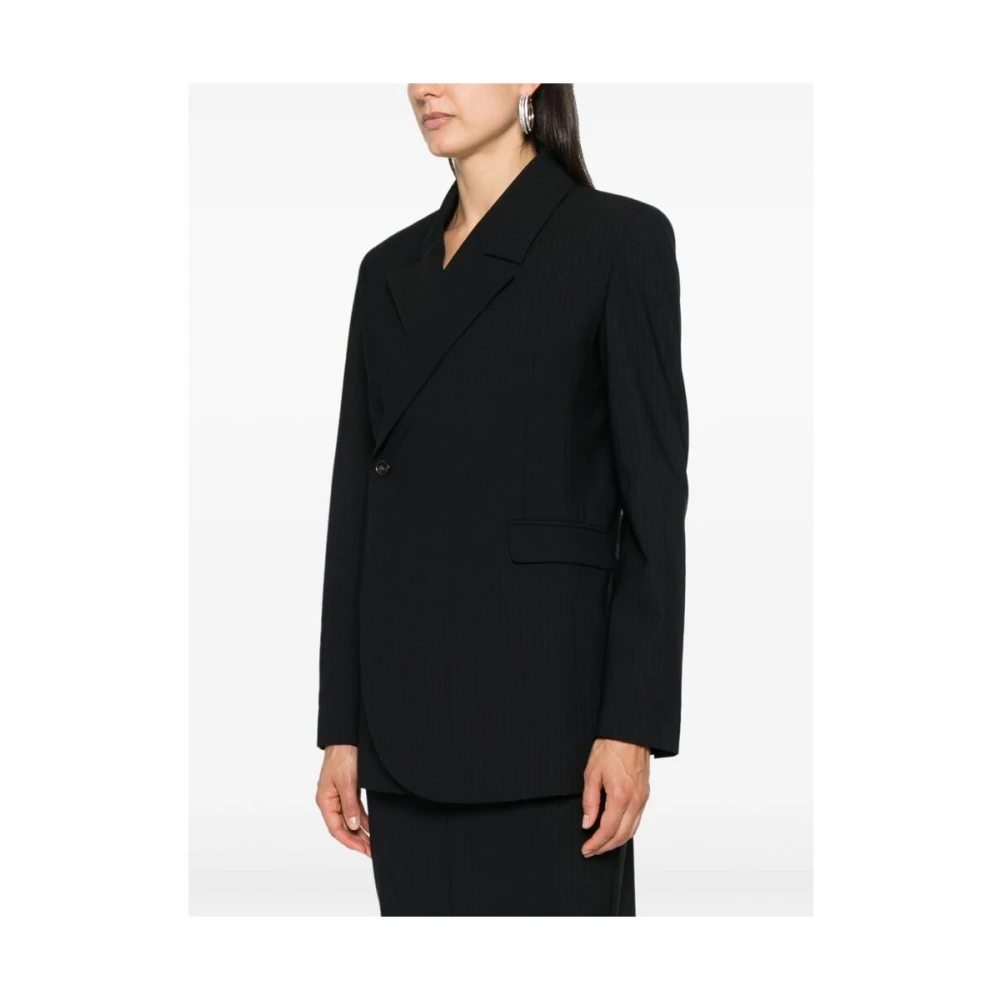 Birgitte Herskind Midnight Blue Pinstripe Jas Blue Dames