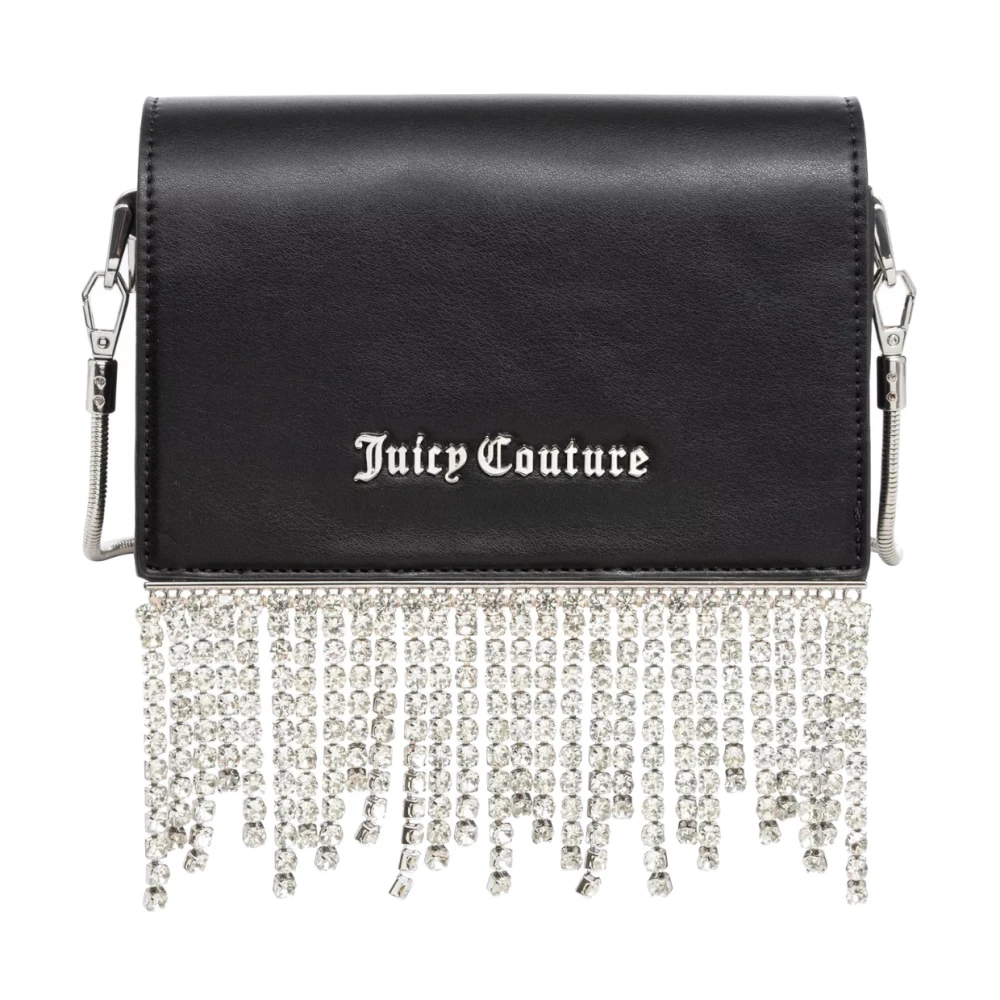 Juicy Couture Zwarte Schoudertas met Strass Hangers Black Dames