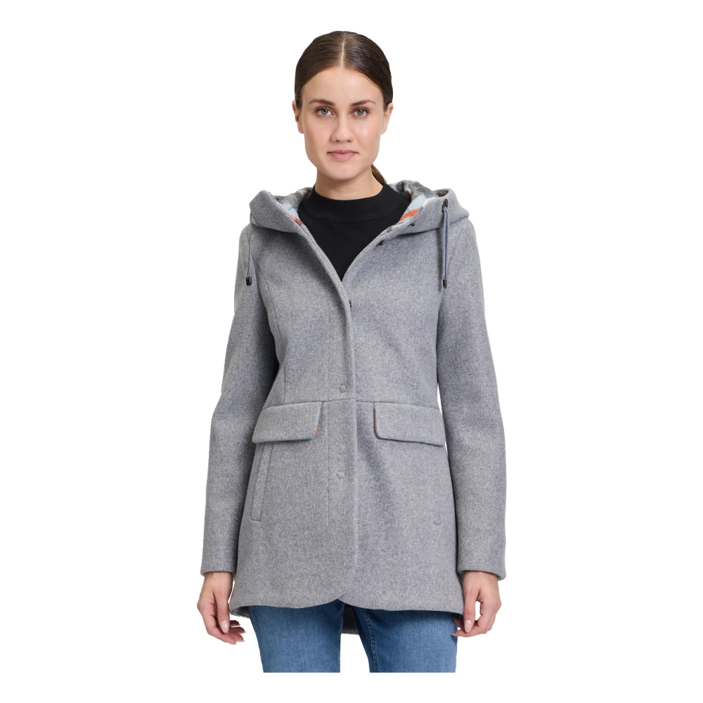 Amber & June Winterjas met lange mouwen Gray Dames