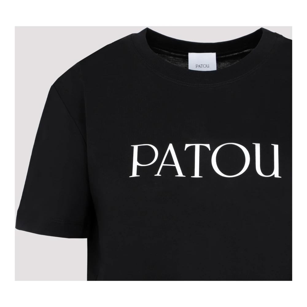 Patou Zwart Katoenen Iconisch T-Shirt Vrouwen Black Dames