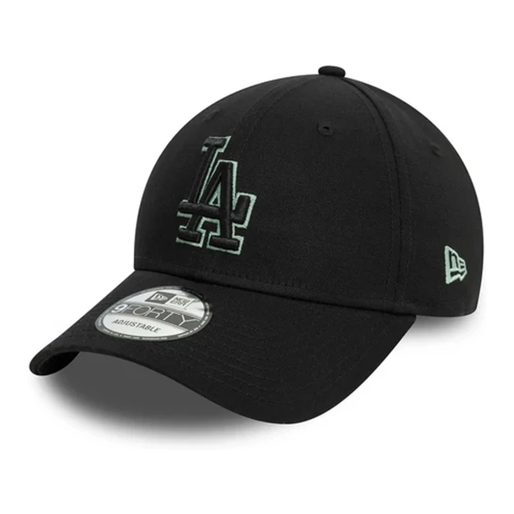 new era Zwarte Dodgers Team Outline Pet Black Heren