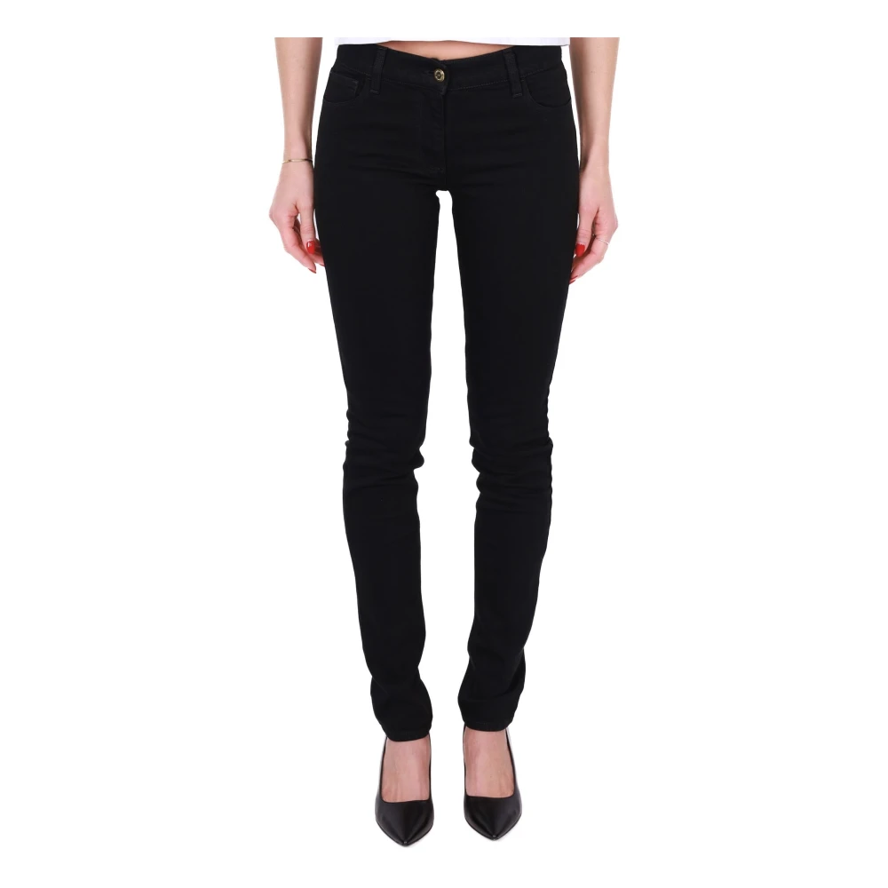 Elisabetta Franchi Zwarte Skinny Denim Stretch Jeans Black Dames