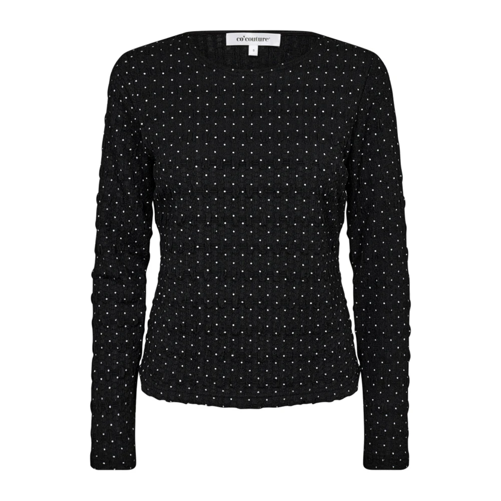 Co'Couture Polka Dot Blouse Top & T-Shirt Black Dames