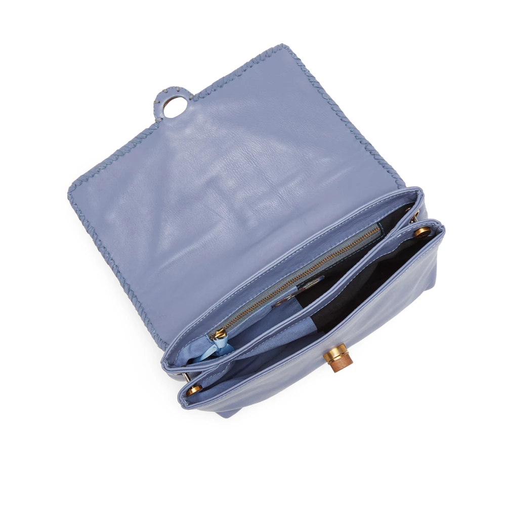 Maliparmi Geweven leren crossbody tas Blue Dames