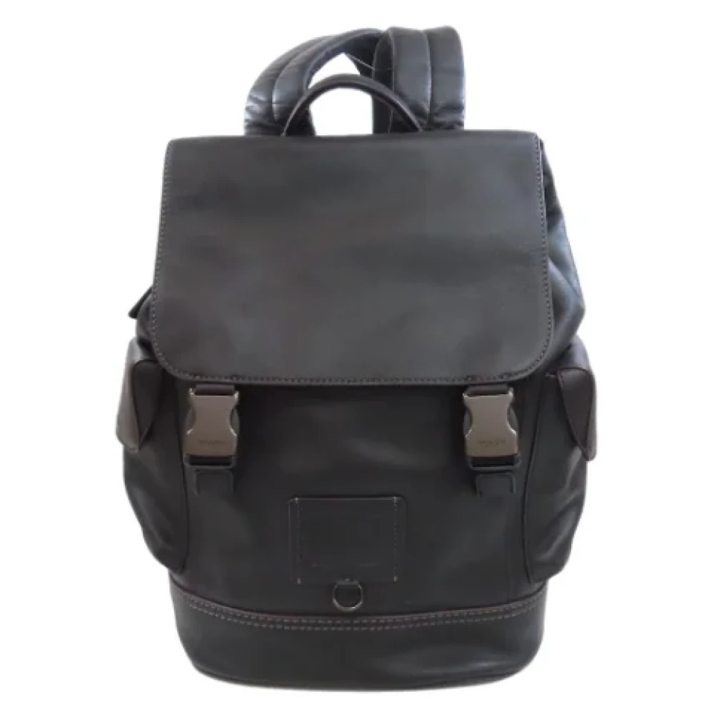 Coach Pre-owned Leather backpacks Black Dames