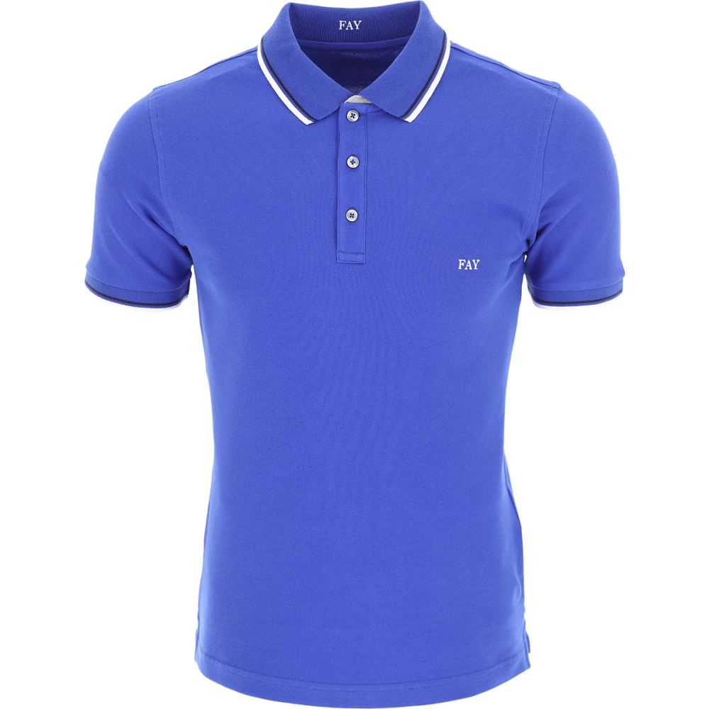 Fay - Tops > Polo Shirts - Blue - Fay - Modalova