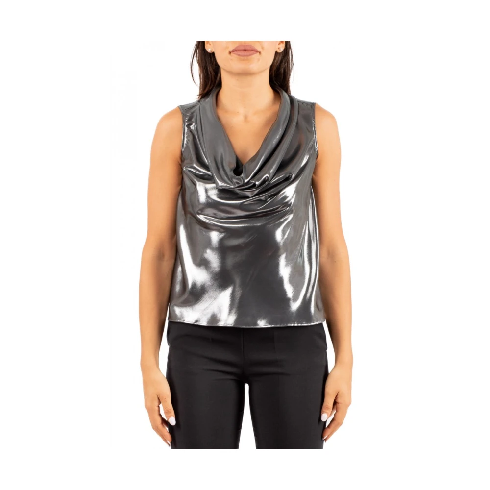 Hanita Donna Grigio Top Senza Maniche
