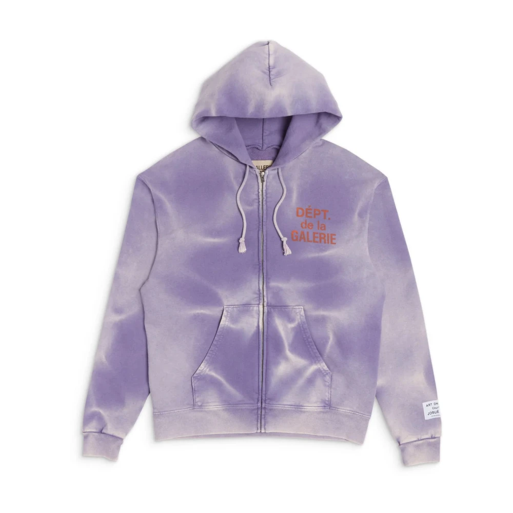 Gallery Dept. Paarse Zip Up Hoodie Zonverbleekt Purple Heren