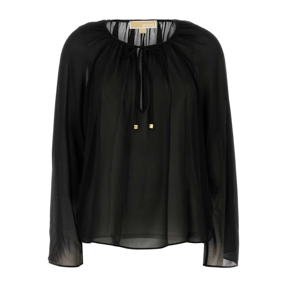 Michael Kors Georgette Blouse Black Dames