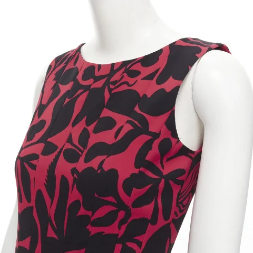 Oscar De La Renta Pre-owned Fabric dresses Red Dames