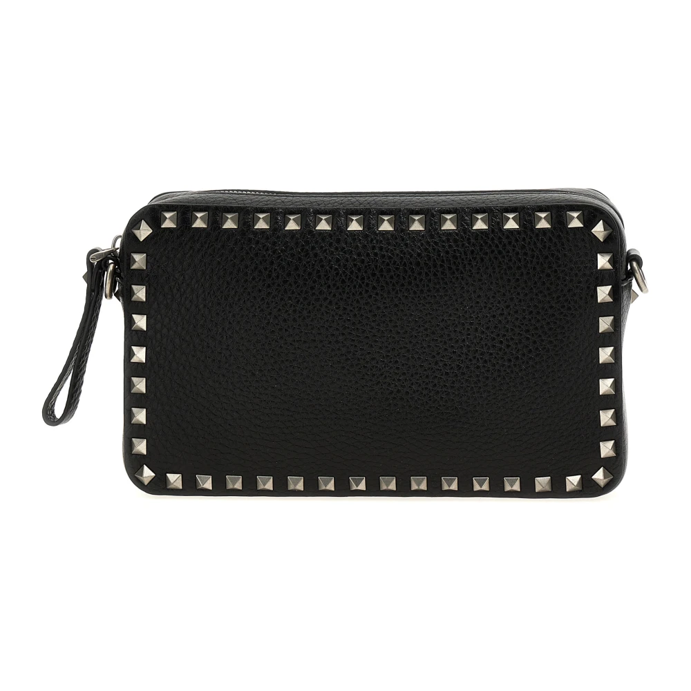 Valentino Garavani Men's Black Cross Body Bags, One Size, Rockstud Crossbody Bag