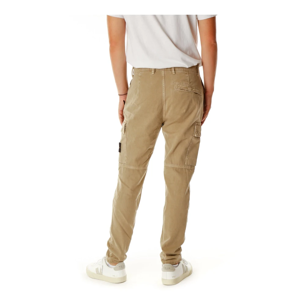 Stone Island Tapered Fit Cargo Broek Beige Heren