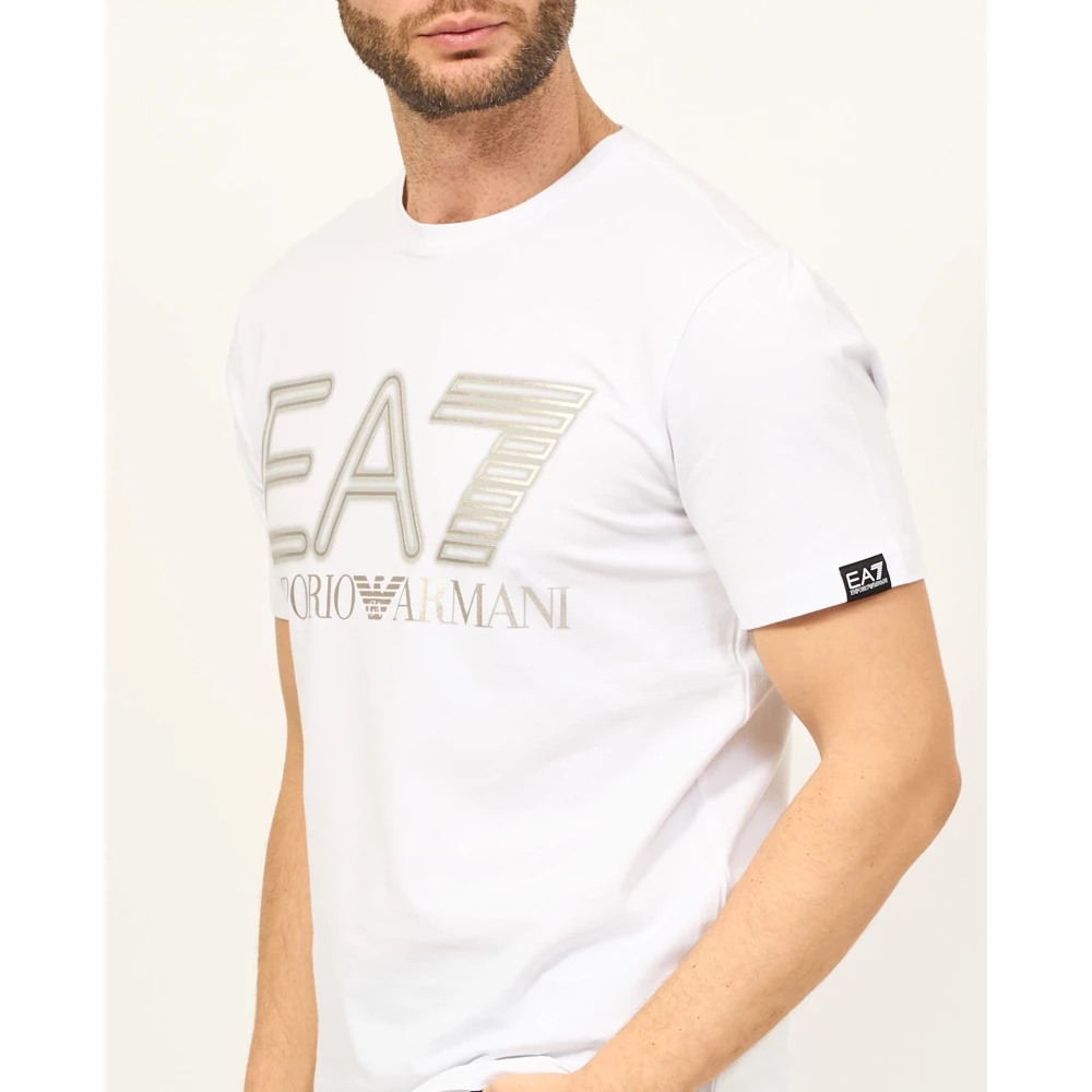 Emporio Armani EA7 Wit Slim Fit Logo T-shirt White Heren