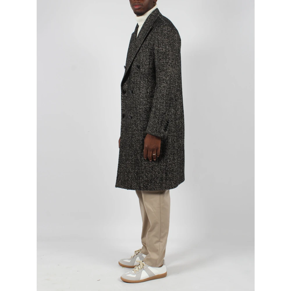 Tagliatore Tweed Coat Gray Heren