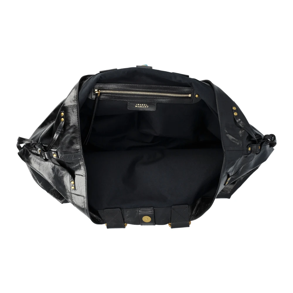 Isabel marant Zwarte Leren Handtas met Bovenhandvatten Black Dames