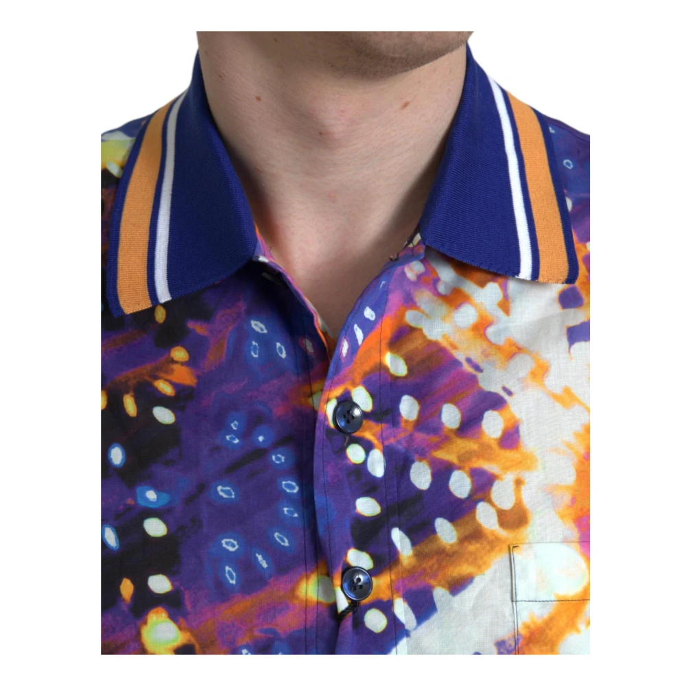 Dolce & Gabbana Multicolor Luminary Print Polo Shirt Multicolor Heren