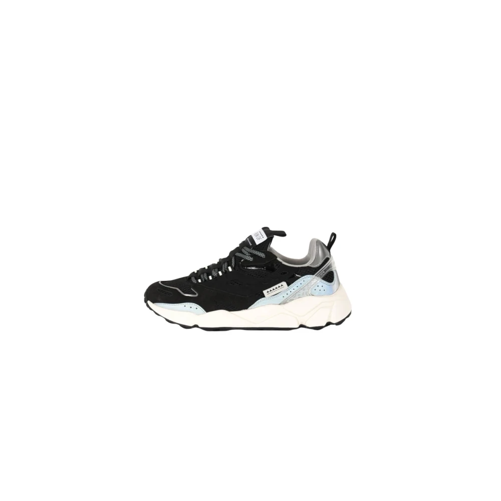 Run Of Men's Black Ripstop Suede Trainers With Lace Closure